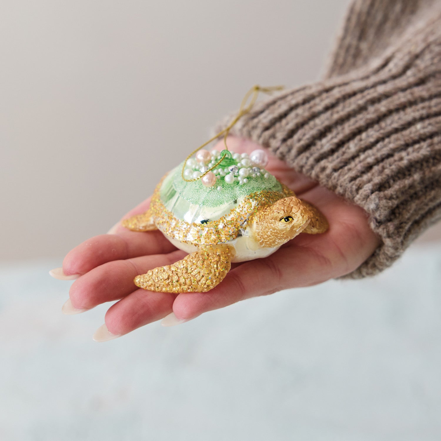 Sea Turtle With Pearls Ornament