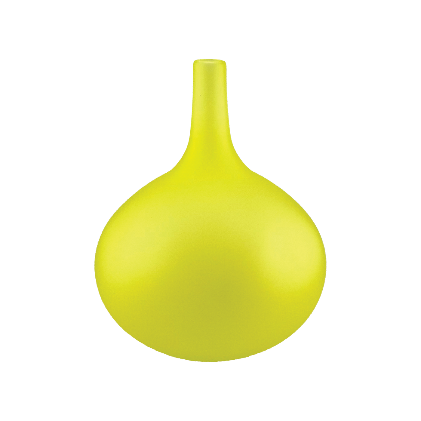 Frosted Colored Round Vase - Yellow