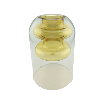 Nordic Hydroponic Colored Glass Vase - Yellow
