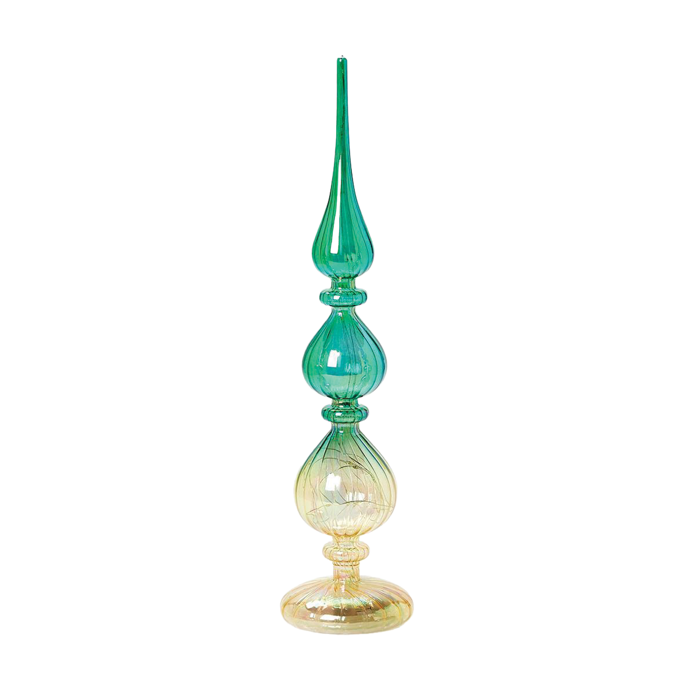 Ombré Finial Tree LED Tabletop Decor - Yellow & Green