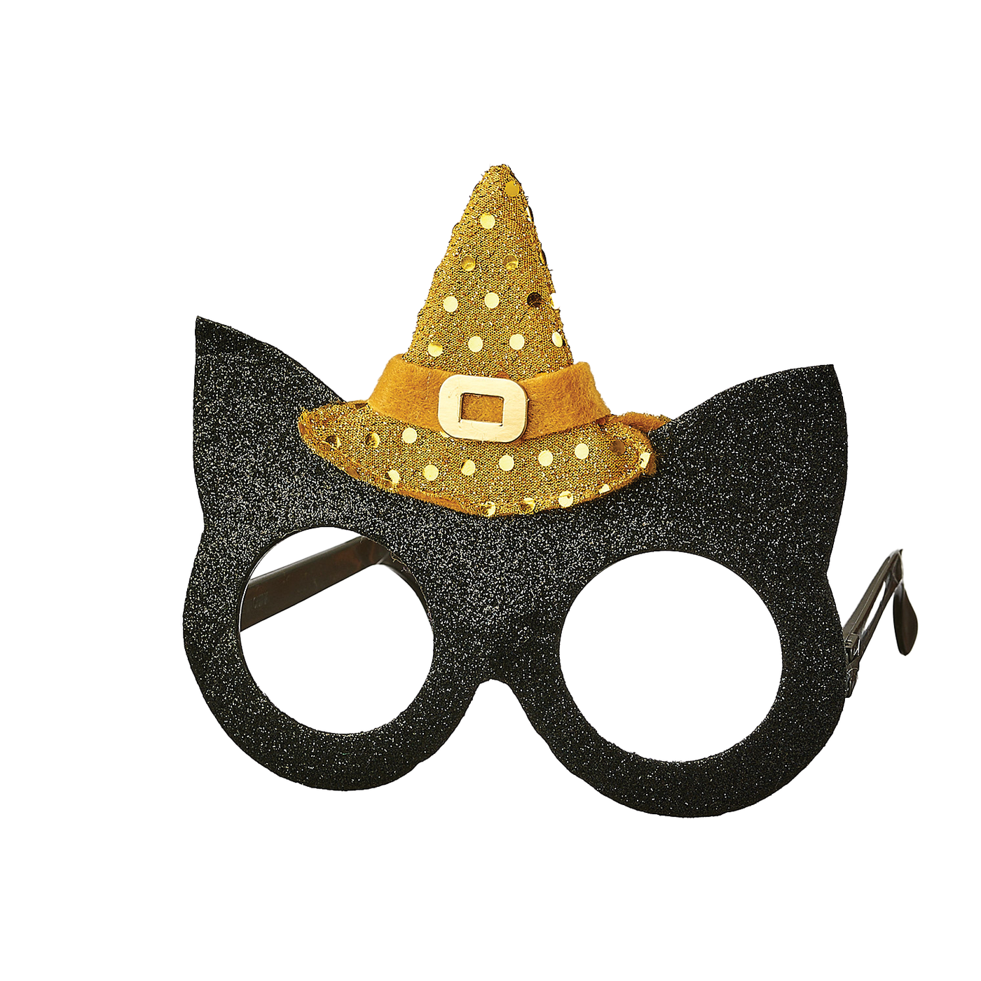 Halloween Cat Glasses - Yellow Witches Hat