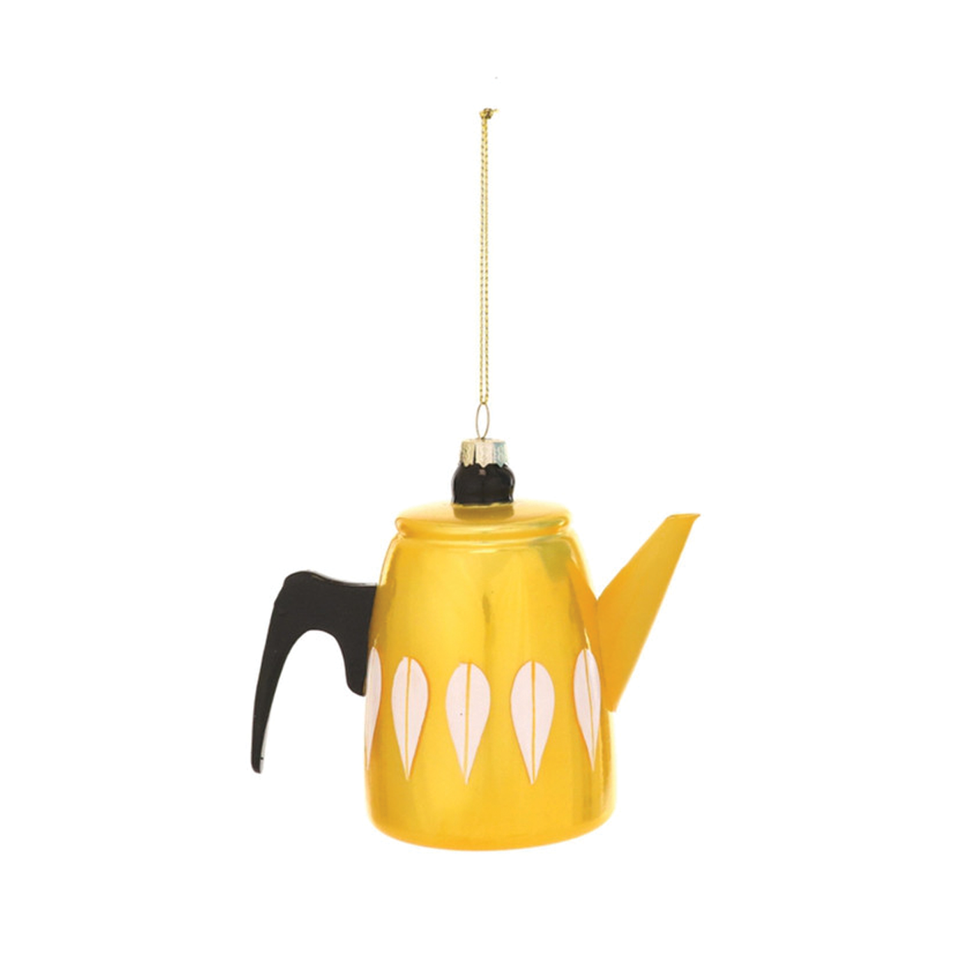 Mid Century Modern Coffee Pot Ornament - Yellow