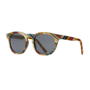 Origins Round Keyhole Polarized Sunglasses - Rainbow Wood