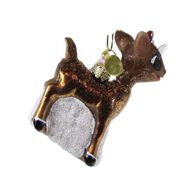 Retro Rudolph Characters Glass Ornament - Clarice