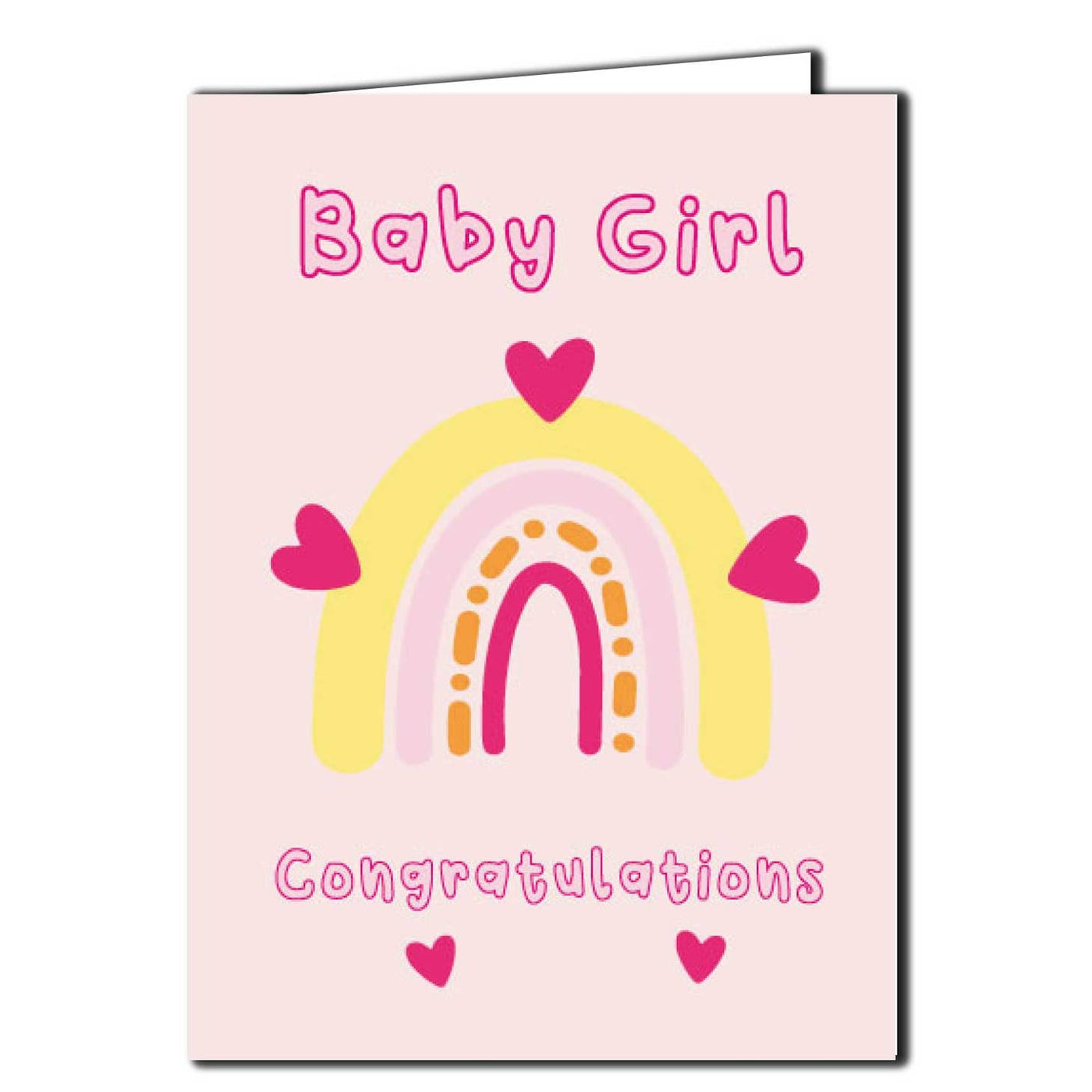 Baby Girl Congratulations Greeting Card