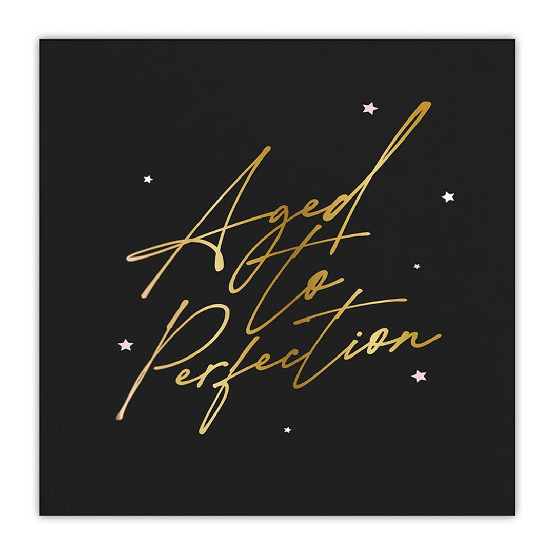 Aged To Perfection Foil Cocktail Napkins