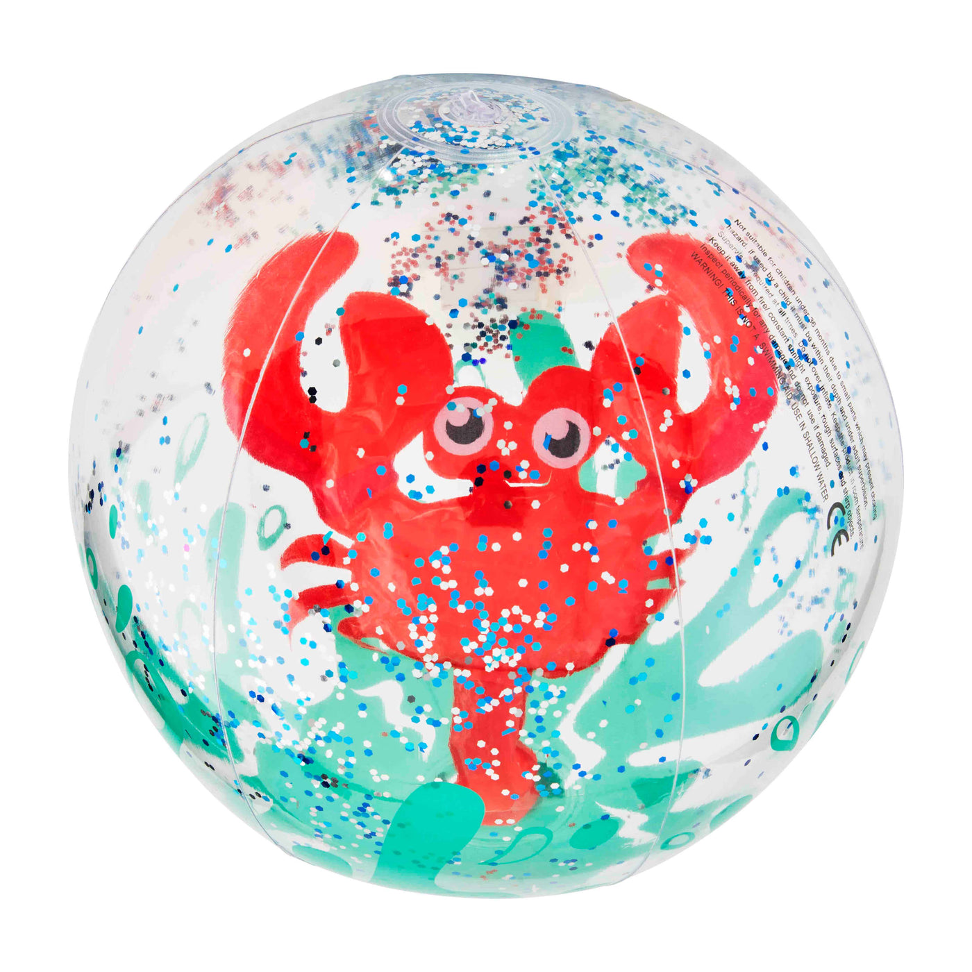 Glitter Beach Ball - Crab