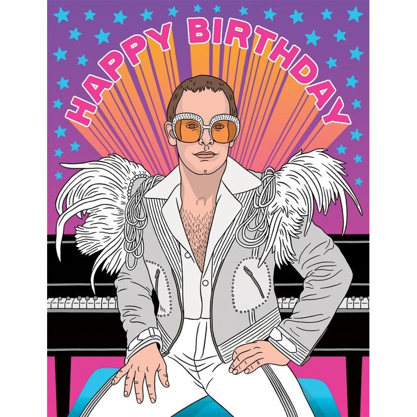 Card: Elton John Happy Birthday - Just Fabulous Palm Springs