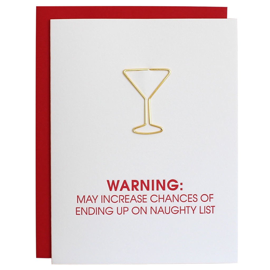 Naughty List / Martini - Holiday Card