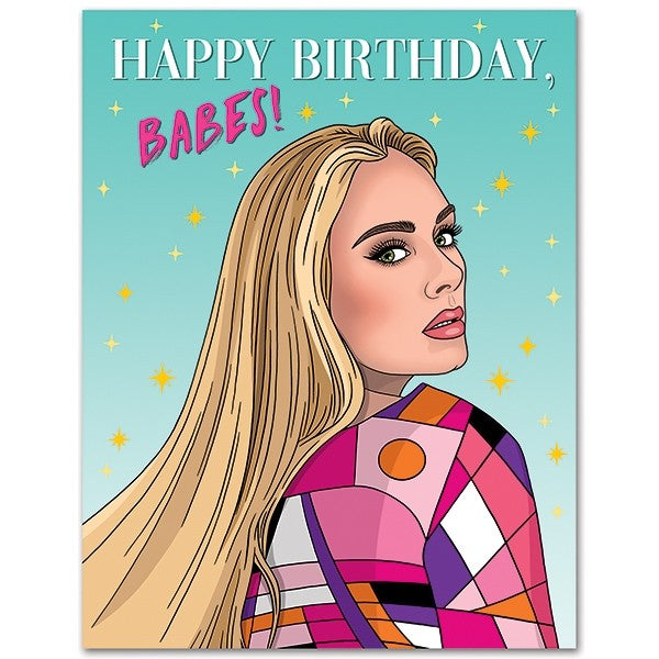 Card: Adele Happy Birthday Babes