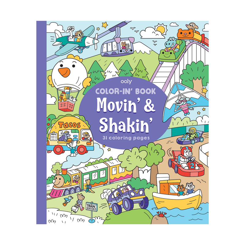 Color-In' Book: Movin' & Shakin'