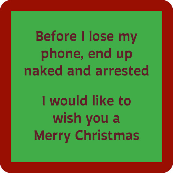 Naked & Arrested Christmas Coaster