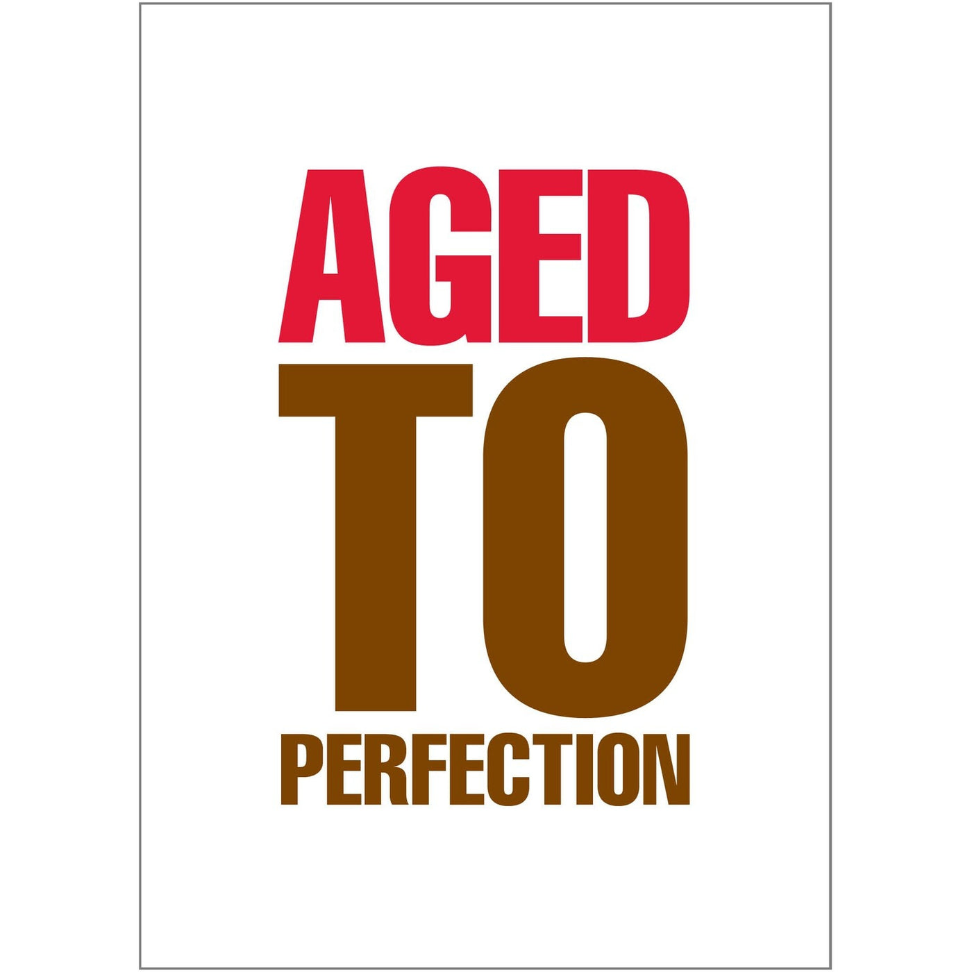 Aged To Perfection Birthday Card