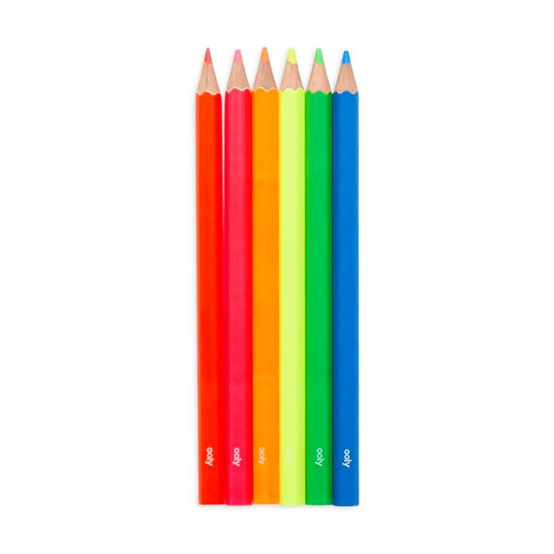 Jumbo Brights Neon Colored Pencil Set
