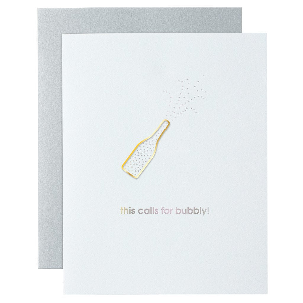 This Calls For Bubbly greeting card