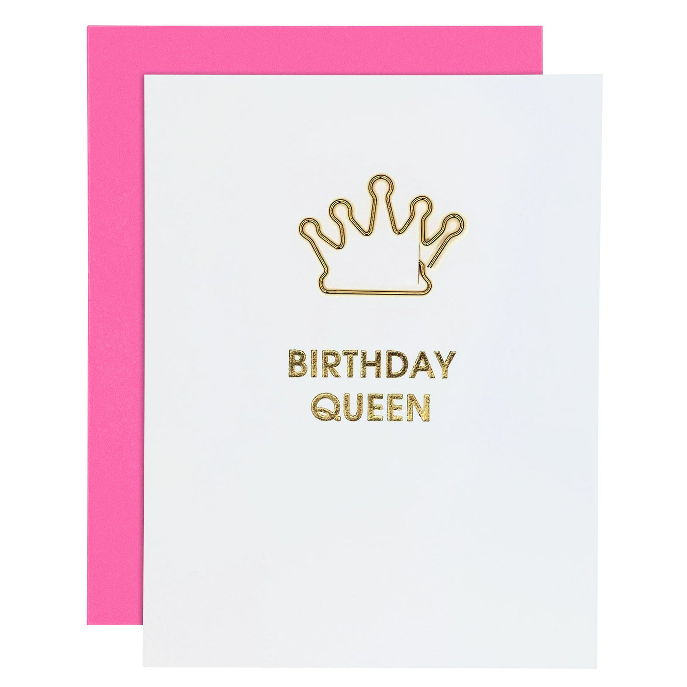 Birthday Queen Letter Press Card