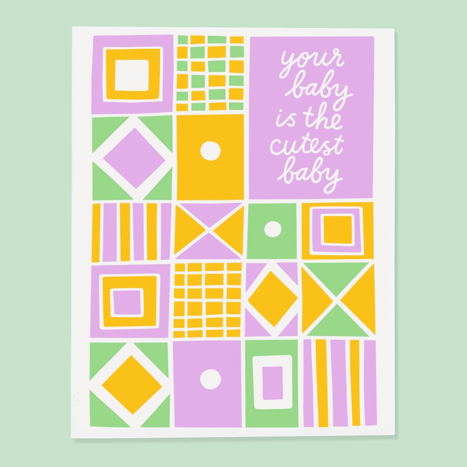 Cutest Baby New Baby Greeting Card
