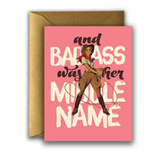 Badass Cowgirl Greeting Card - Just Fabulous Palm Springs