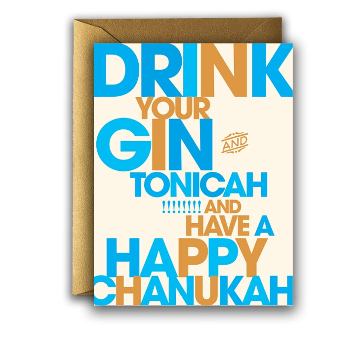 Chanukah Gin + Tonicah Holiday Card