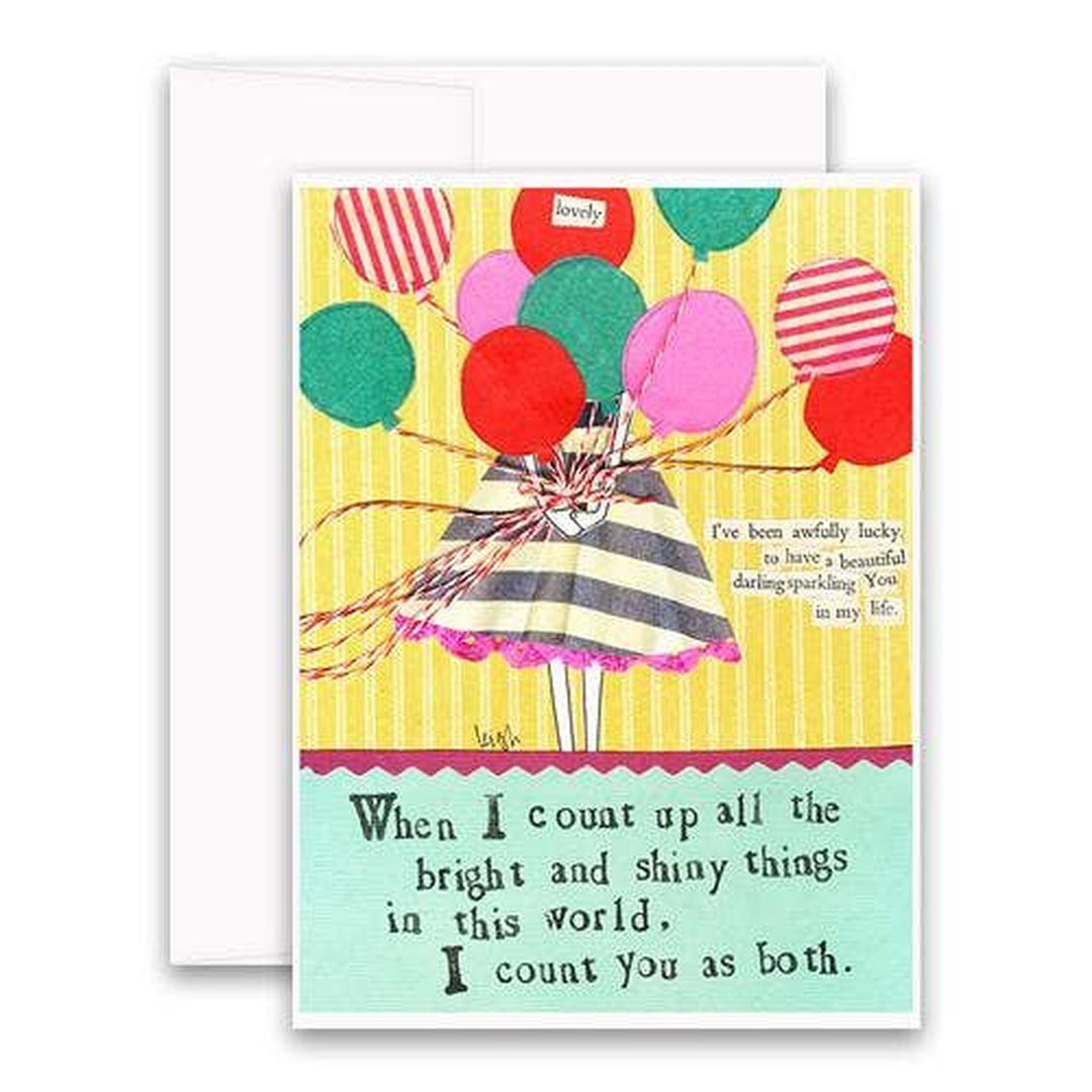Bright Shiny Things Card greeting card