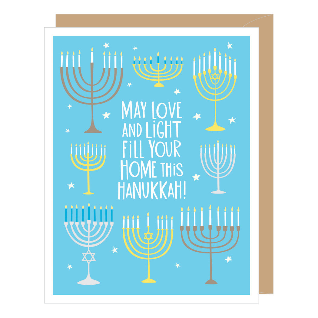 Eight Menorahs Hanukkah Card - Just Fabulous Palm Springs