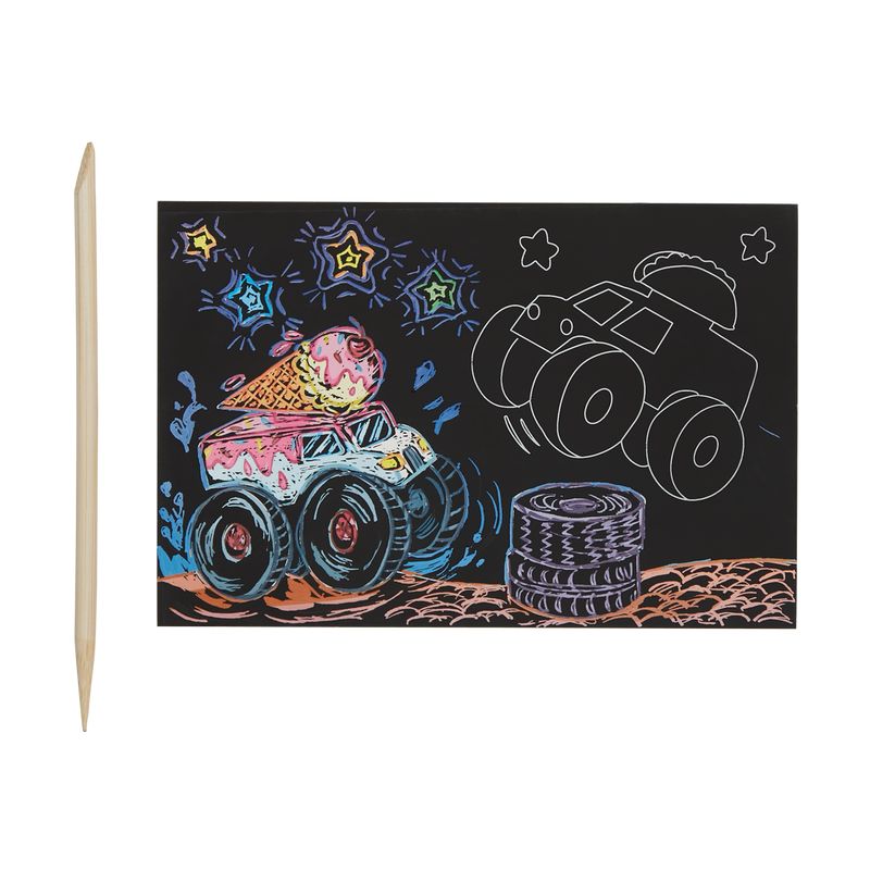 Mini Scratch & Scribble Art Kit: Monster Truck