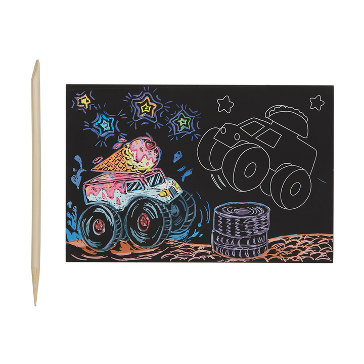 Mini Scratch & Scribble Art Kit: Monster Truck