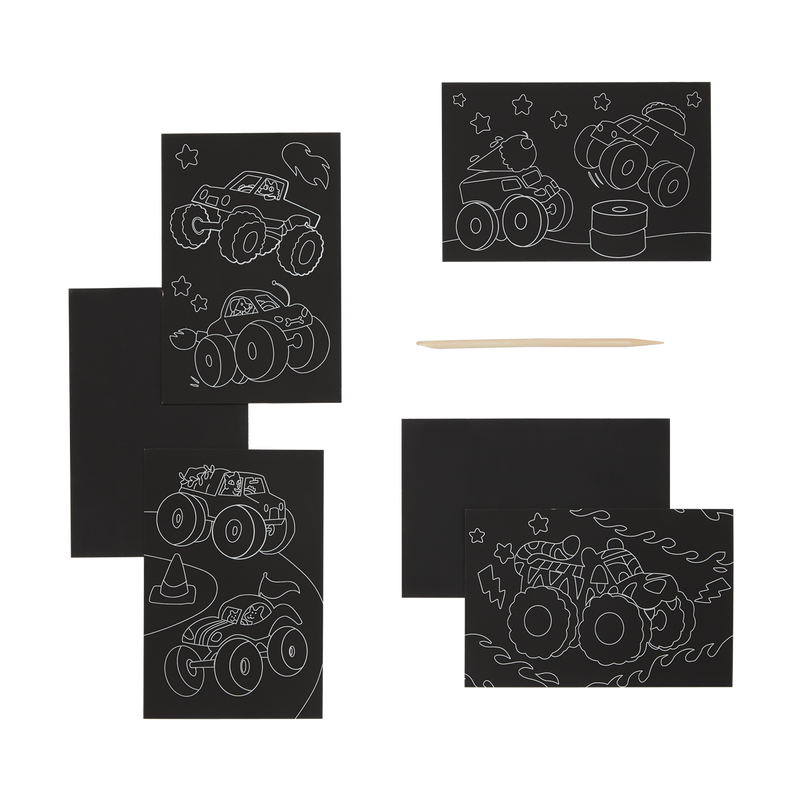 Mini Scratch & Scribble Art Kit: Monster Truck