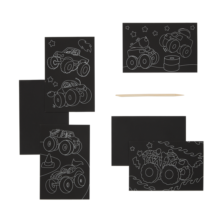 Mini Scratch & Scribble Art Kit: Monster Truck