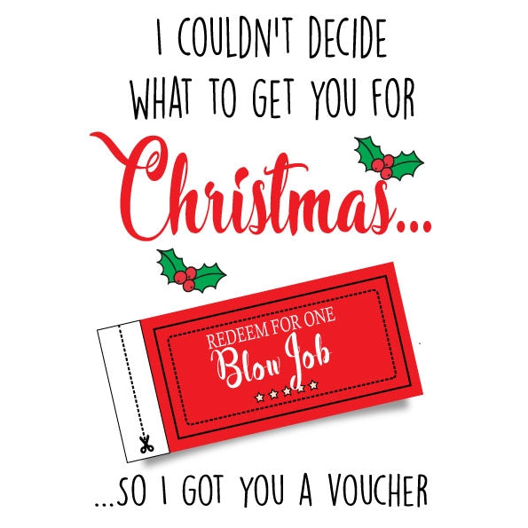 Blow Job Voucher Holiday Card