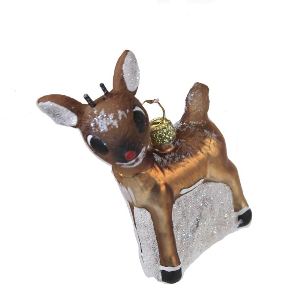 Retro Rudolph Characters Glass Ornament - Rudolph
