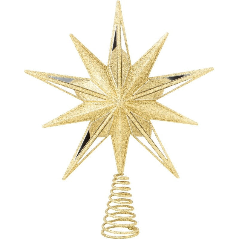 Mirrored And Glitter Star Tree Topper