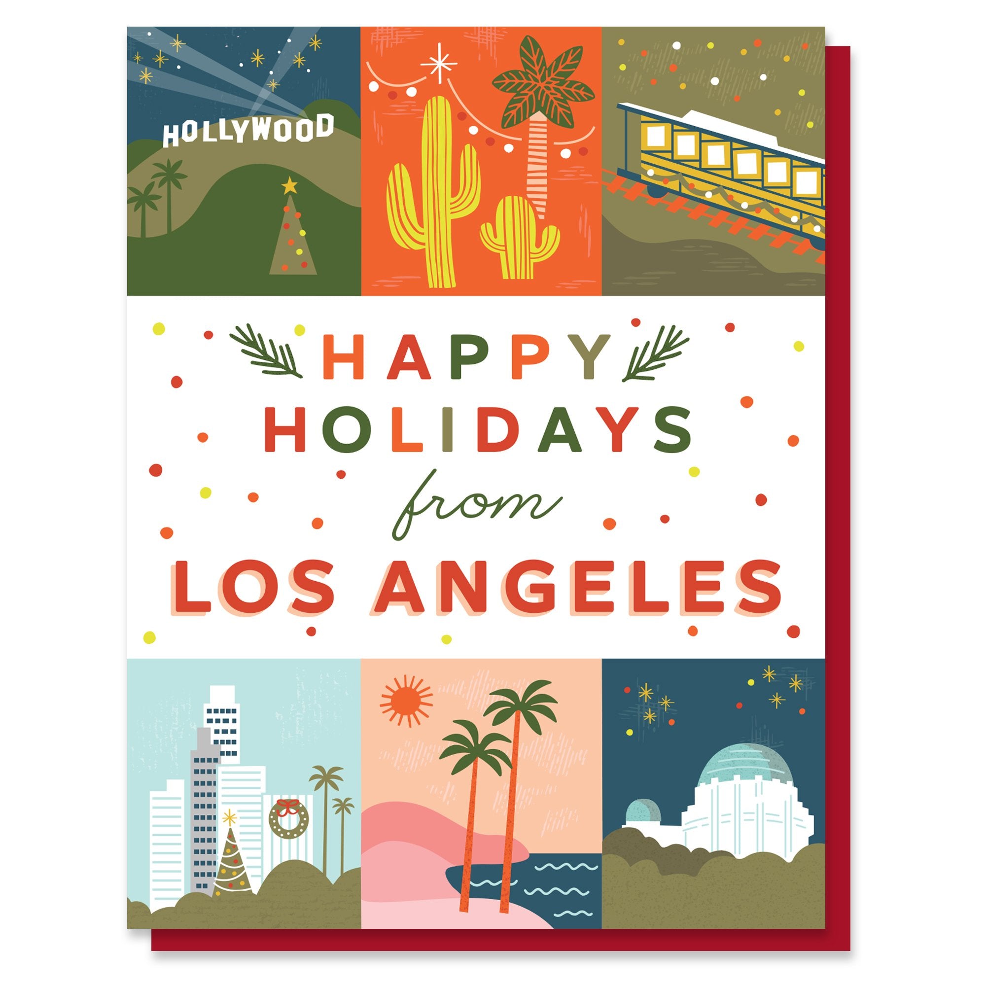 Los Angeles Grid Holiday Card - Just Fabulous Palm Springs