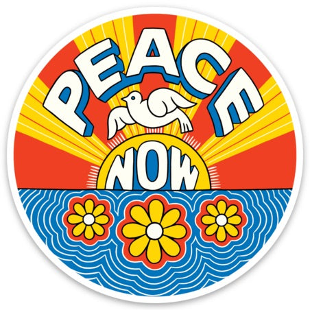 Die Cut Sticker: Peace Now