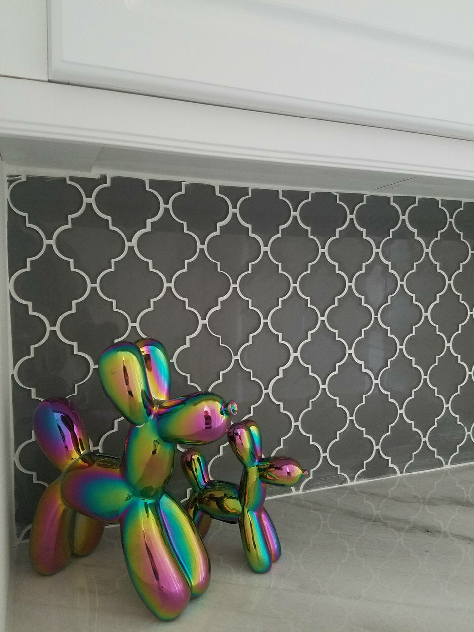 Ceramic Dog Bank  - Iridescent 12"