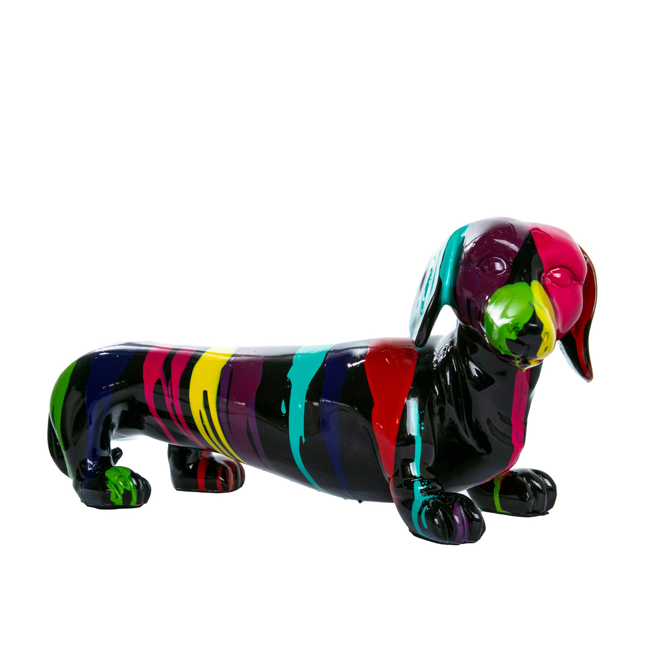 Black Expressionist Dachshund - Standing 18" Long