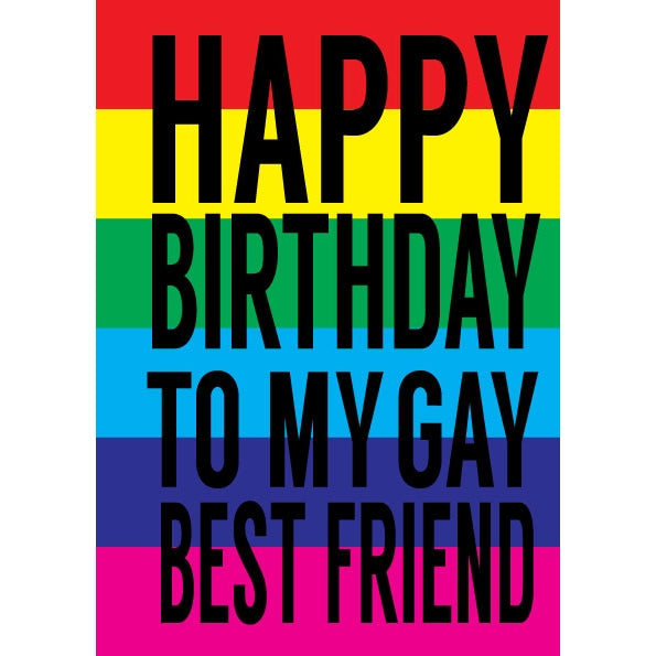 Gay Best Friend Birthday Card