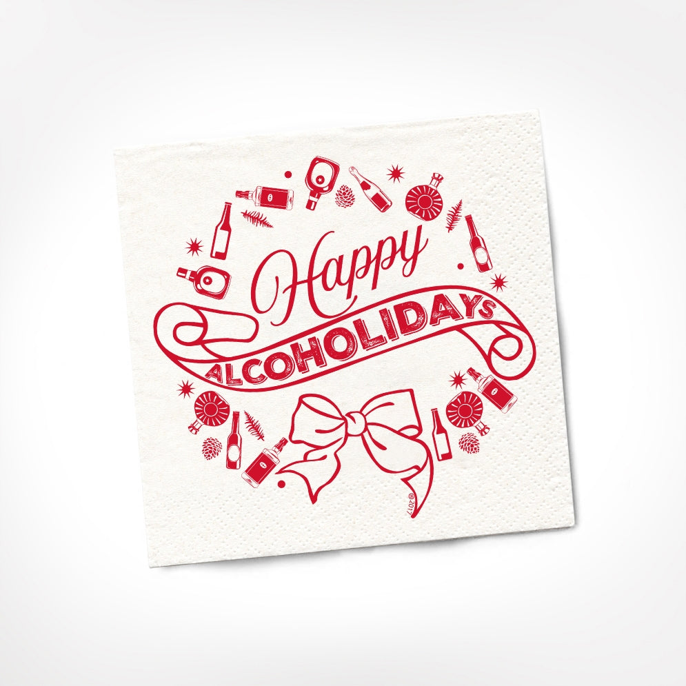 Happy Alcoholidays Cocktail Napkins