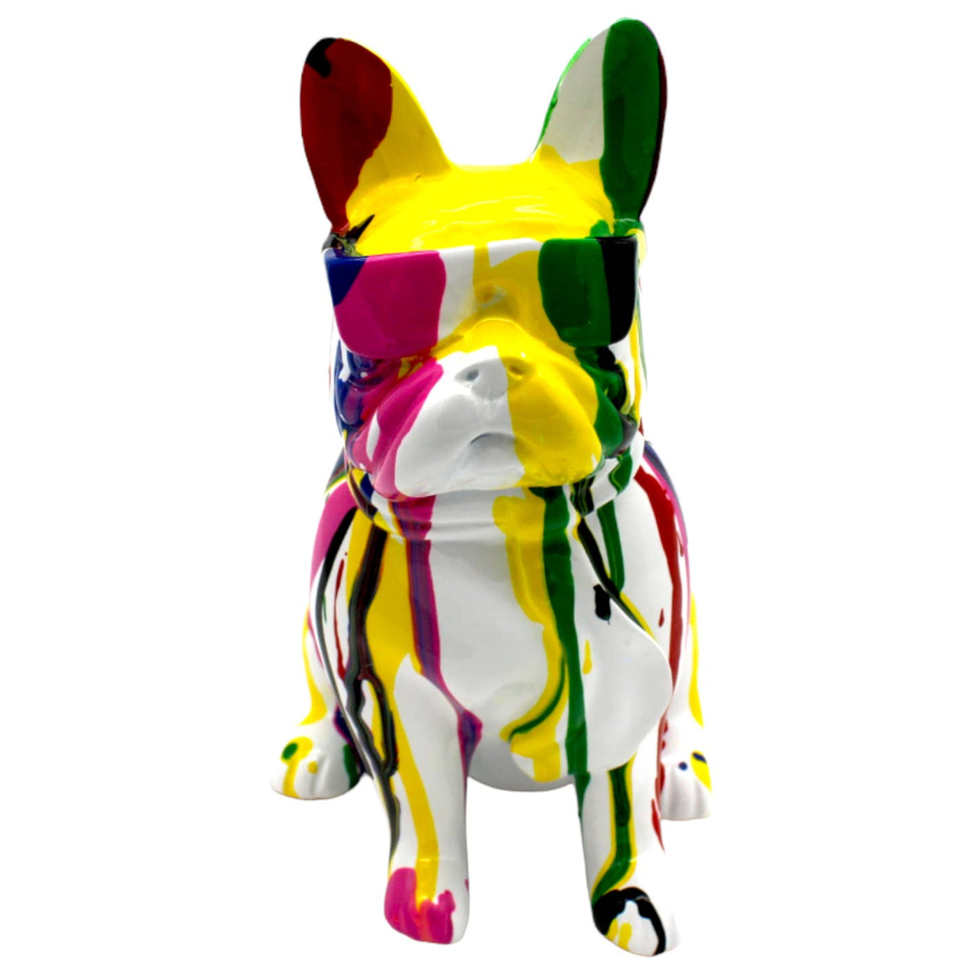 Multi-color French Bulldog With Glasses - 8"