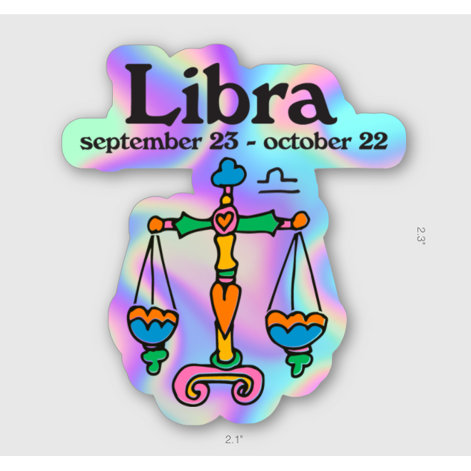 ZODIAC - Libra Sticker - Just Fabulous Palm Springs