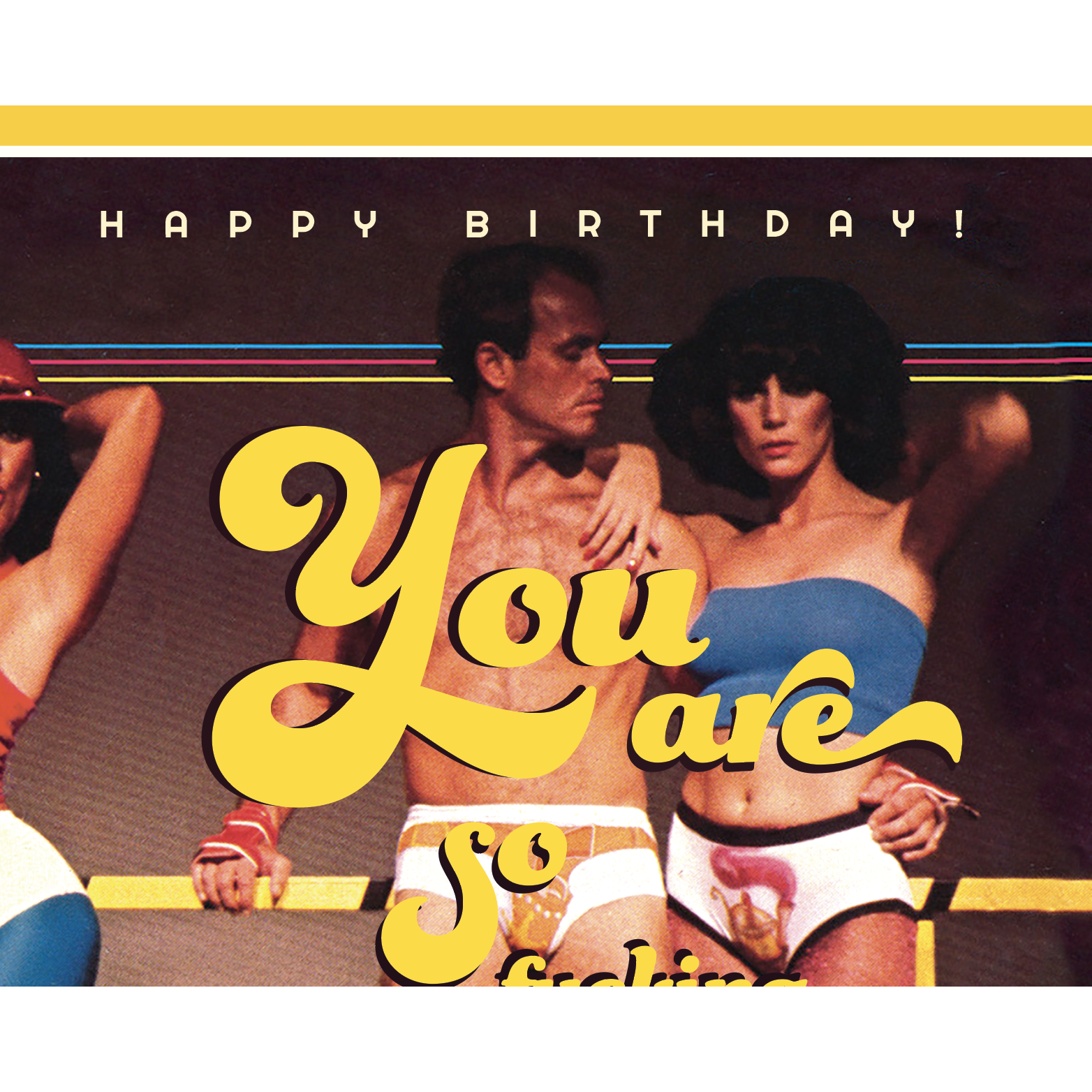 Hot Senior Citizen Birthday Card - Just Fabulous Palm Springs