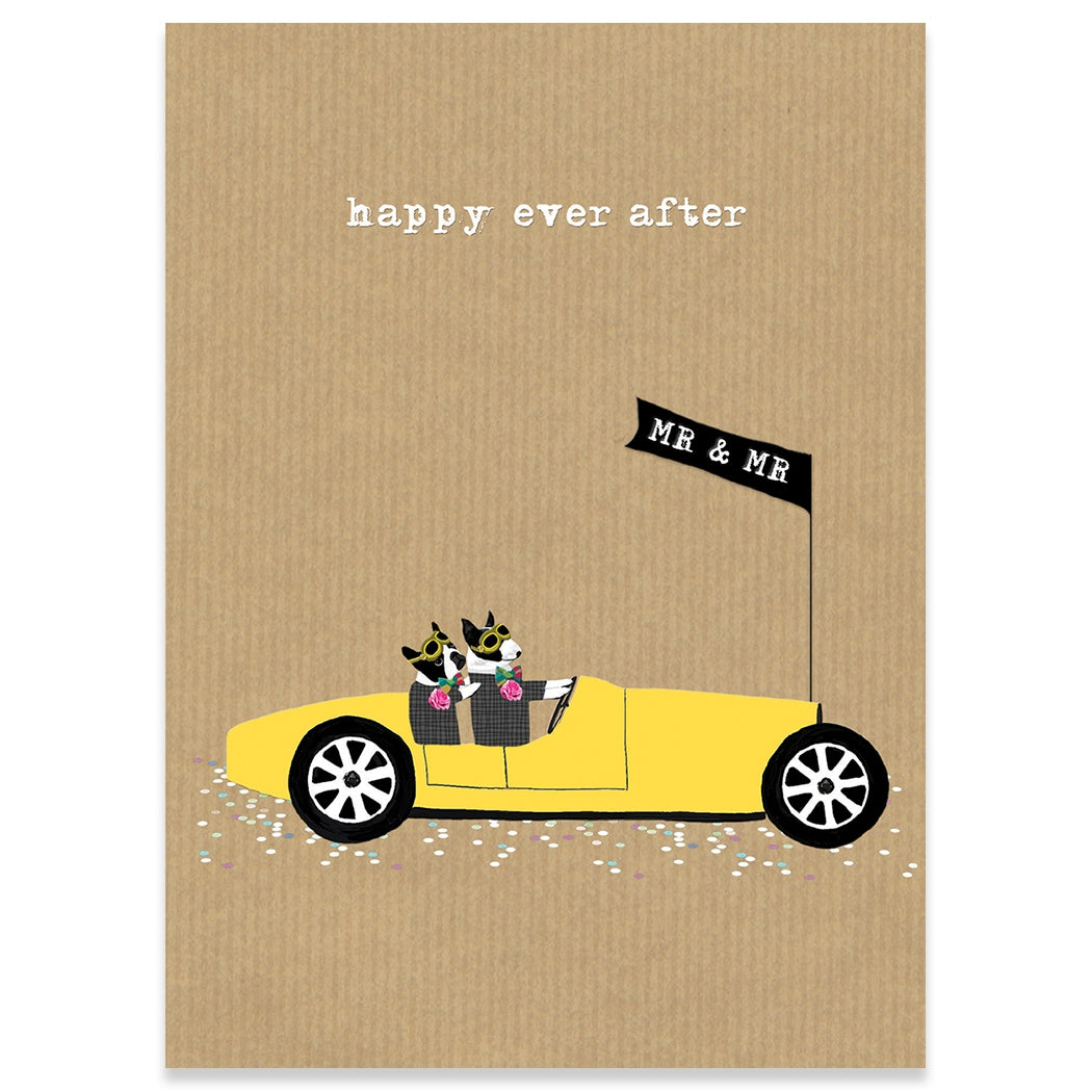 Yellow Jag Wedding Greeting Card
