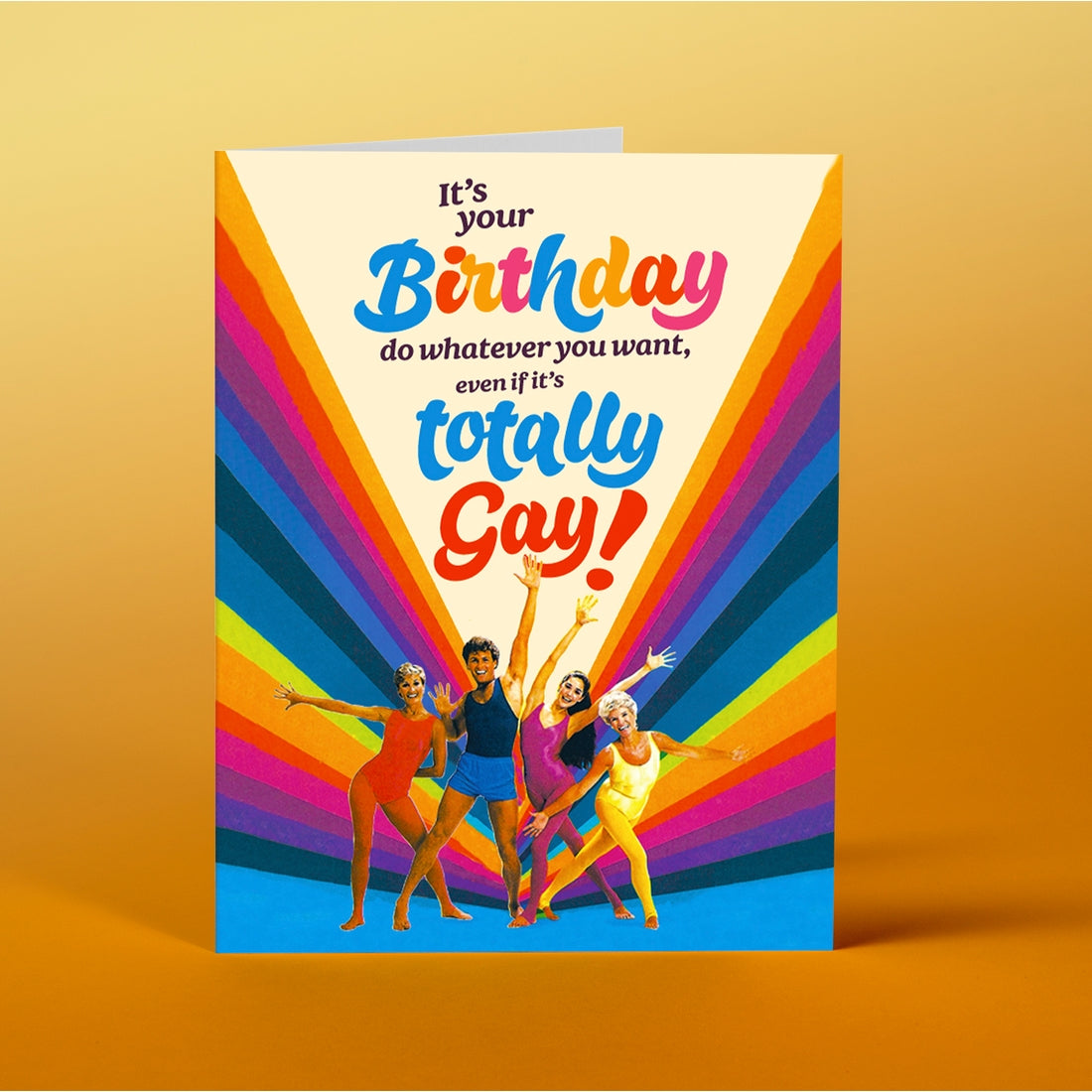 Totally Gay 80's Birthday Card - Just Fabulous Palm Springs