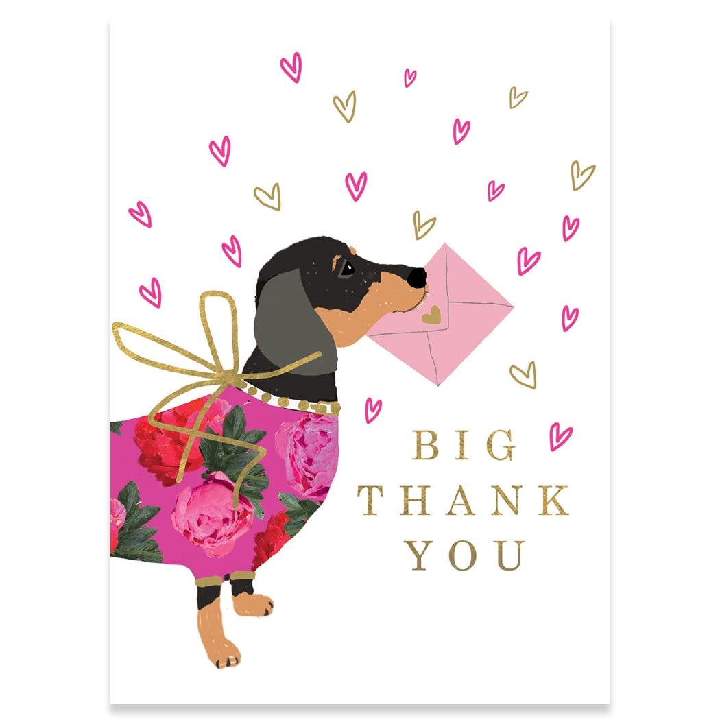 Doggie Letter Thank You Greeting Card