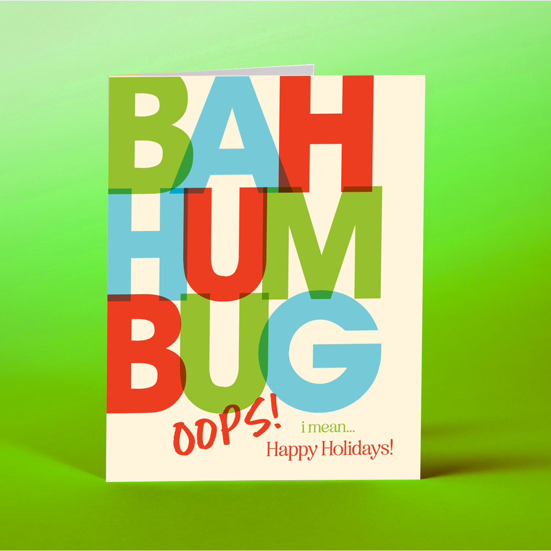 Bah Hum Bug Holiday Card