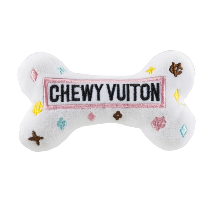 White Chewy Vuiton Bone Toy XL - Just Fabulous Palm Springs