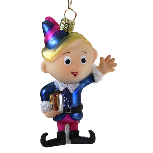 Retro Rudolph Characters Glass Ornament - Hermey