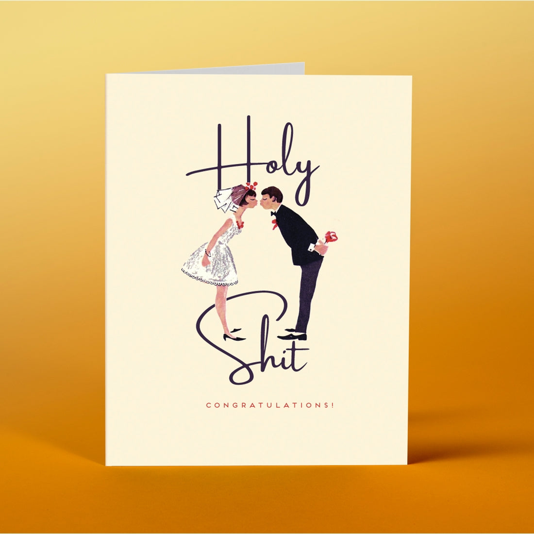 Holy Shit Wedding Greeting Card - Just Fabulous Palm Springs