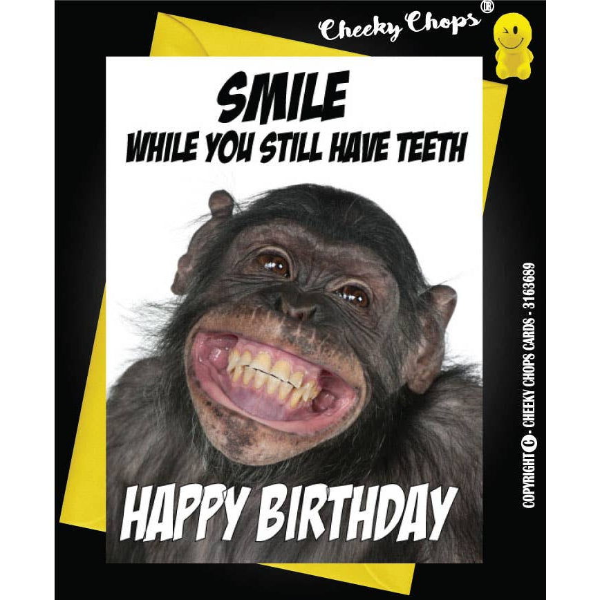 Smile Monkey Birthday Card