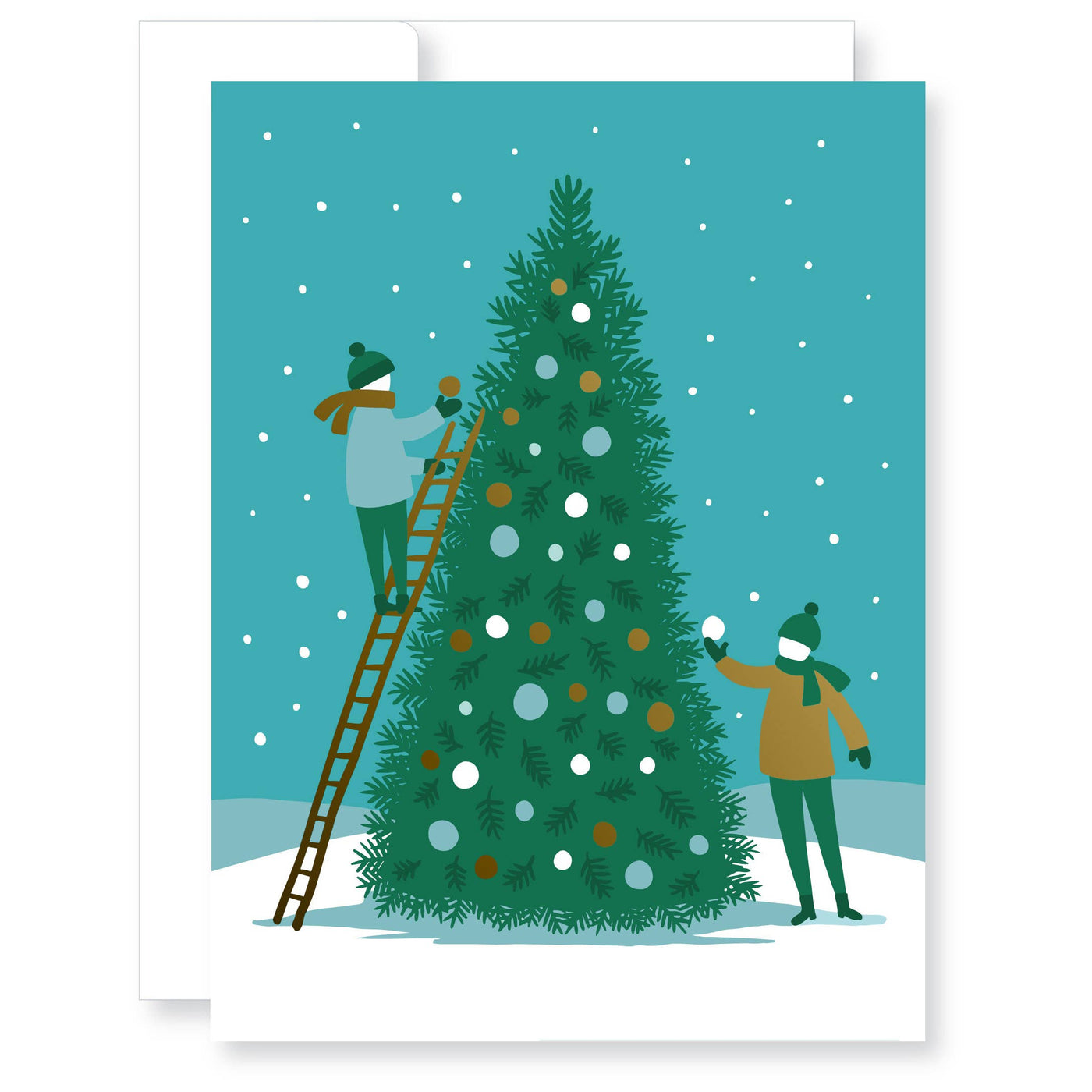 Tree Decorating Holiday Card